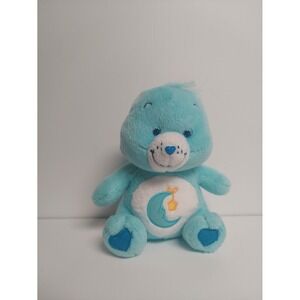 Care Bears Bedtime Blue Bear Moon Star Heart 7.5"  Plush Stuffed Toy Retired